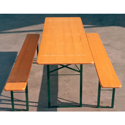 Set birreria 1 tavolo 2,20 x 0,67/0,80 + 2 panche da 25 cm